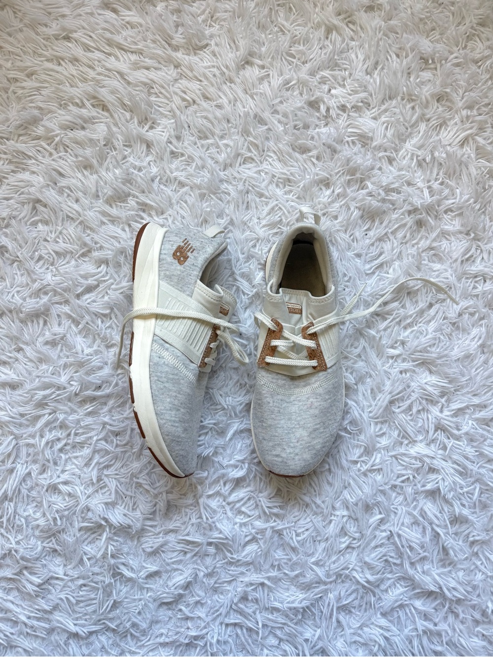 New Balance Light Gray and Tan Women's Sneakers